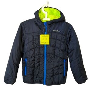 NWT Boys Eddie Bauer Reversible Insulated Jacket Sz 7/8